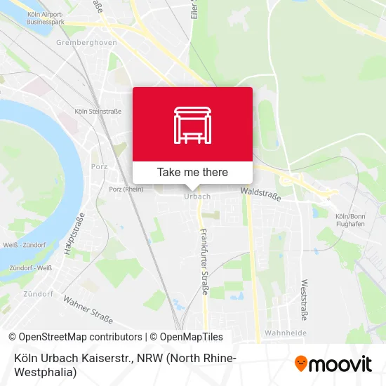 Карта Köln Urbach Kaiserstr.