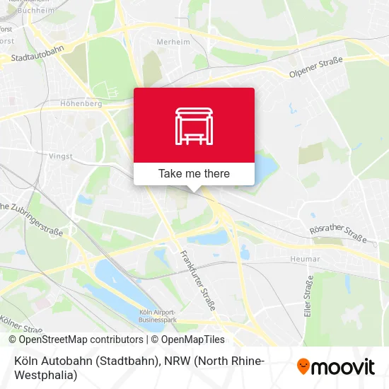 Карта Köln Autobahn (Stadtbahn)