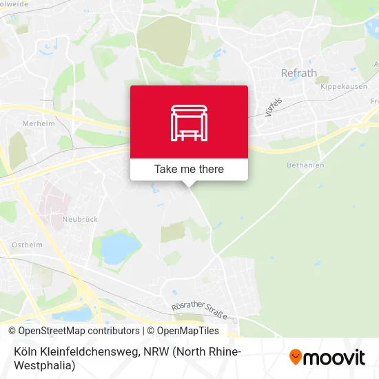 Карта Köln Kleinfeldchensweg