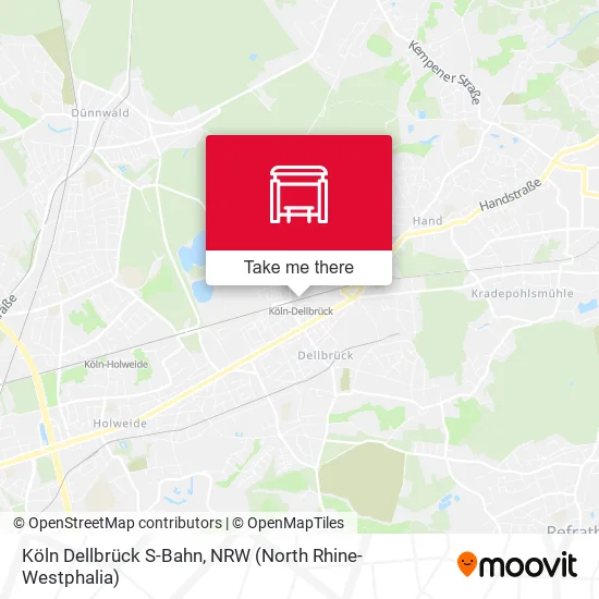 Карта Köln Dellbrück S-Bahn