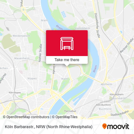 Карта Köln Barbarastr.