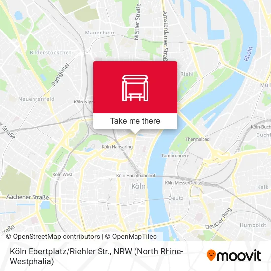 Карта Köln Ebertplatz/Riehler Str.
