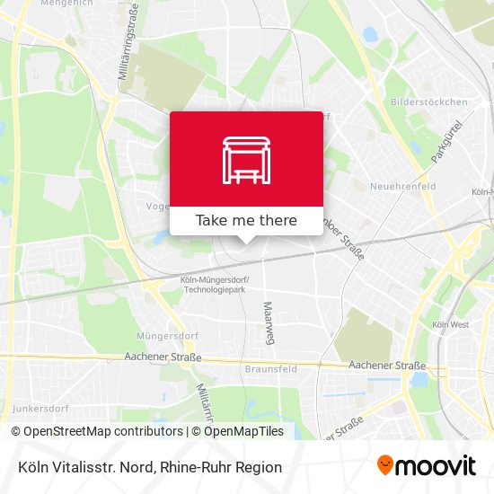 Köln Vitalisstr. Nord map