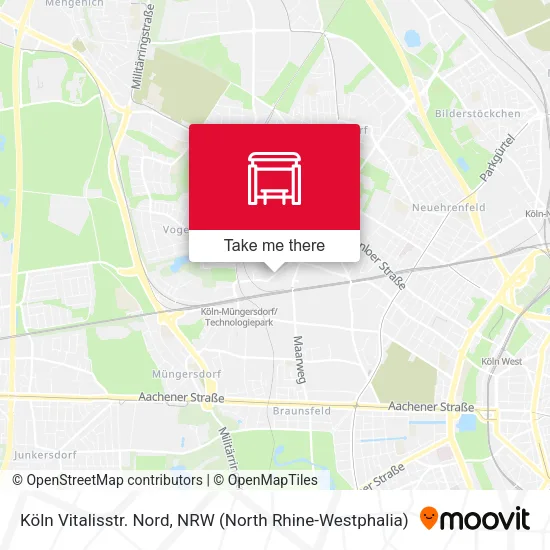 Карта Köln Vitalisstr. Nord
