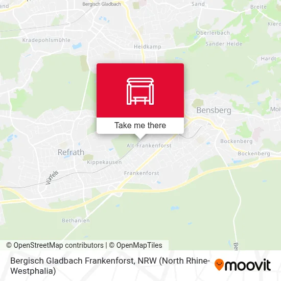 Bergisch Gladbach Frankenforst map