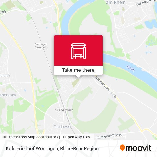 Köln Friedhof Worringen map