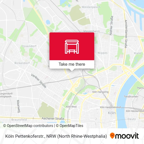 Карта Köln Pettenkoferstr.