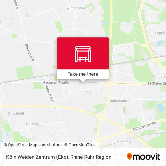 Карта Köln Weiden Zentrum (Ekc)