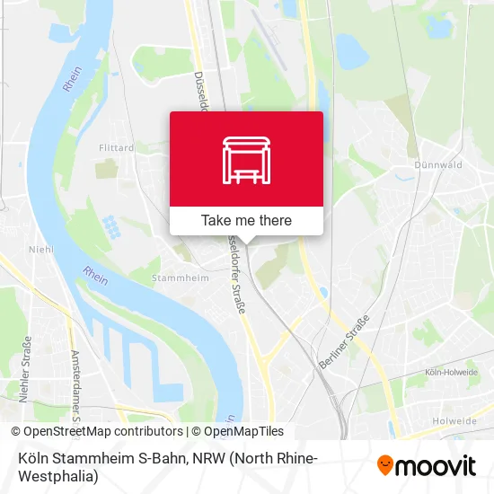 Карта Köln Stammheim S-Bahn