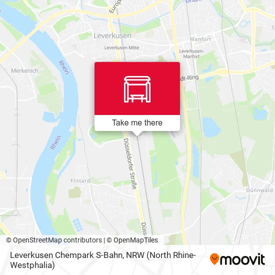 Карта Leverkusen Chempark S-Bahn