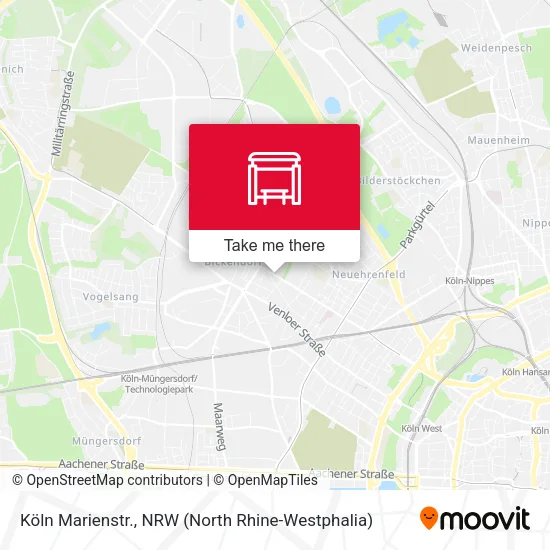 Карта Köln Marienstr.