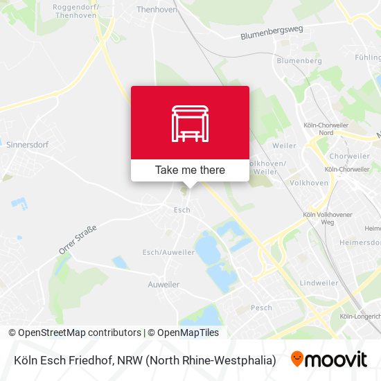 Köln Esch Friedhof map
