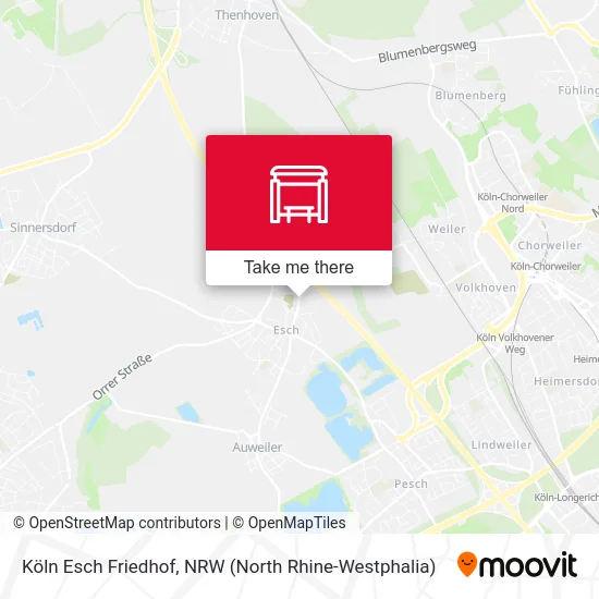 Köln Esch Friedhof map