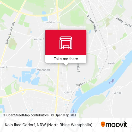 Карта Köln Ikea Godorf