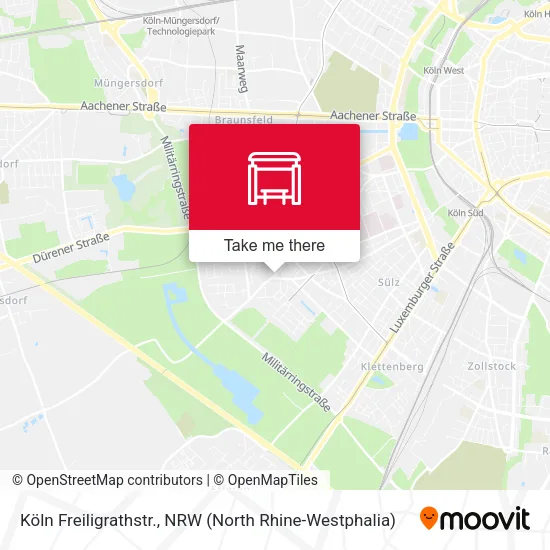 Карта Köln Freiligrathstr.
