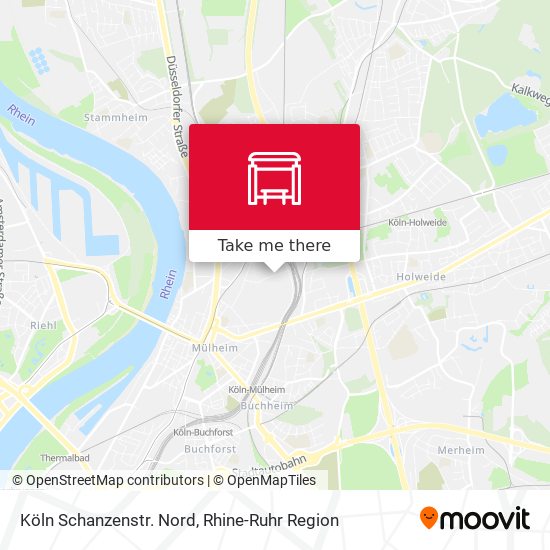 Köln Schanzenstr. Nord map