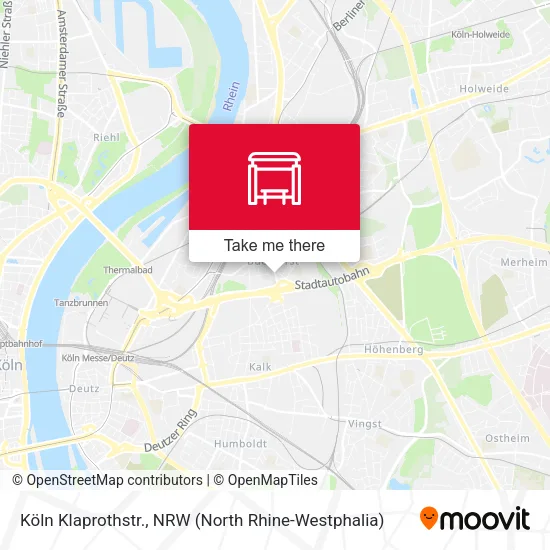 Карта Köln Klaprothstr.