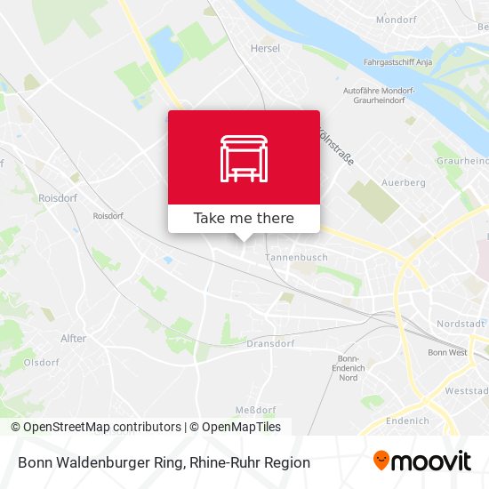 Bonn Waldenburger Ring map