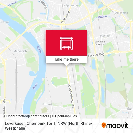 Карта Leverkusen Chempark Tor 1