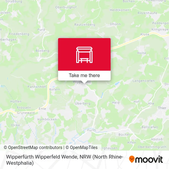 Wipperfürth Wipperfeld Wende map