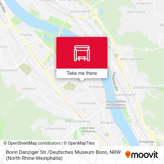 Карта Bonn Danziger Str. / Deutsches Museum Bonn