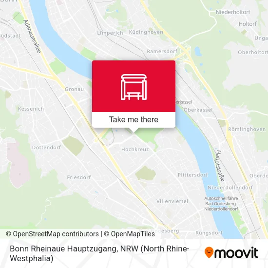 Карта Bonn Rheinaue Hauptzugang