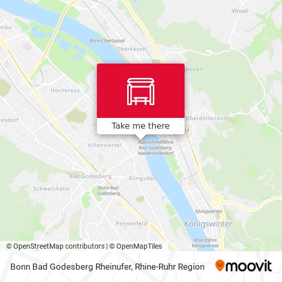 Bonn Bad Godesberg Rheinufer map