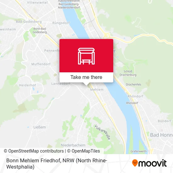 Bonn Mehlem Friedhof map