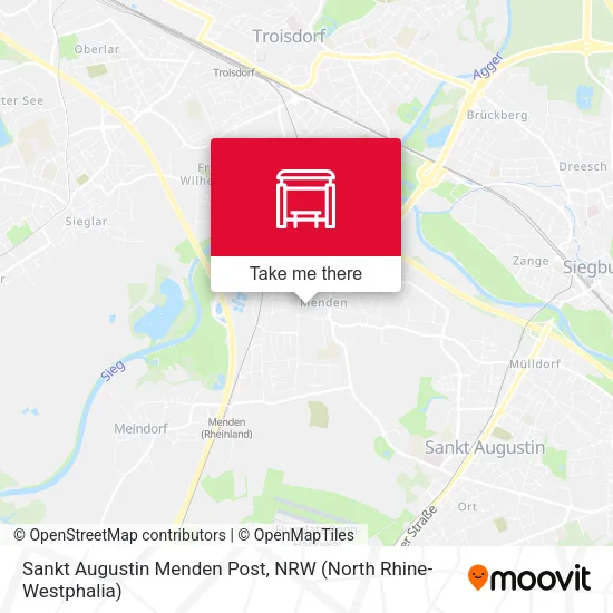 Карта Sankt Augustin Menden Post