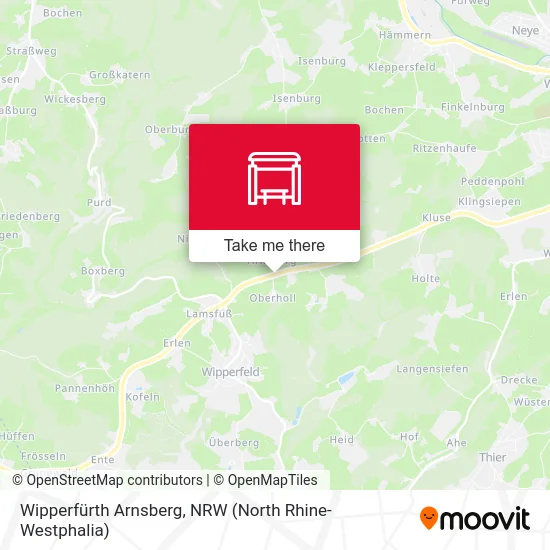 Wipperfürth Arnsberg map