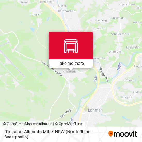 Troisdorf Altenrath Mitte map
