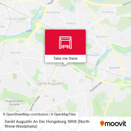 Карта Sankt Augustin An Der Hongsburg