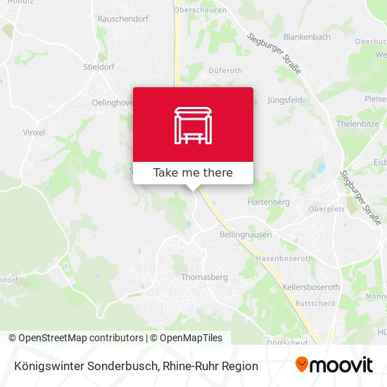 Königswinter Sonderbusch map