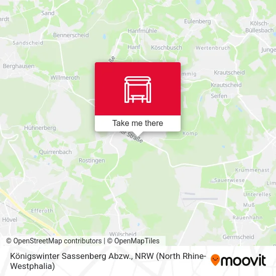 Карта Königswinter Sassenberg Abzw.