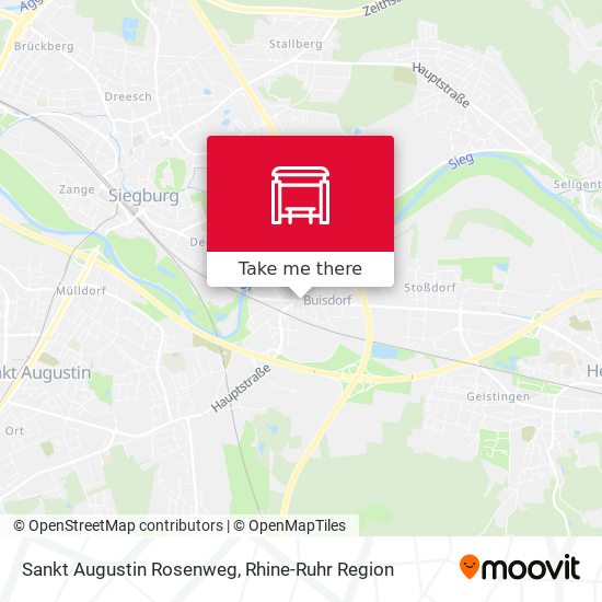 Sankt Augustin Rosenweg map