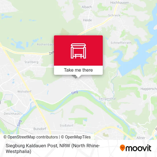 Siegburg Kaldauen Post map