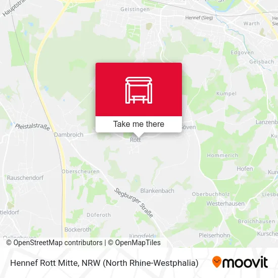 Карта Hennef Rott Mitte