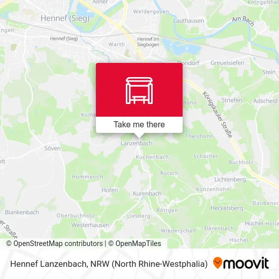 Hennef Lanzenbach map