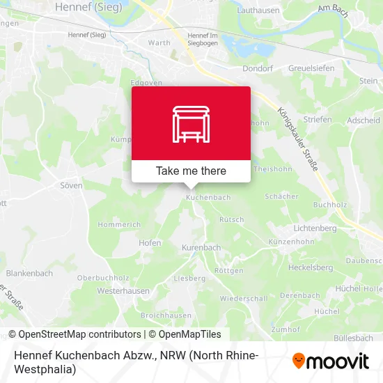 Hennef Kuchenbach Abzw. map