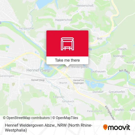 Карта Hennef Weldergoven Abzw.