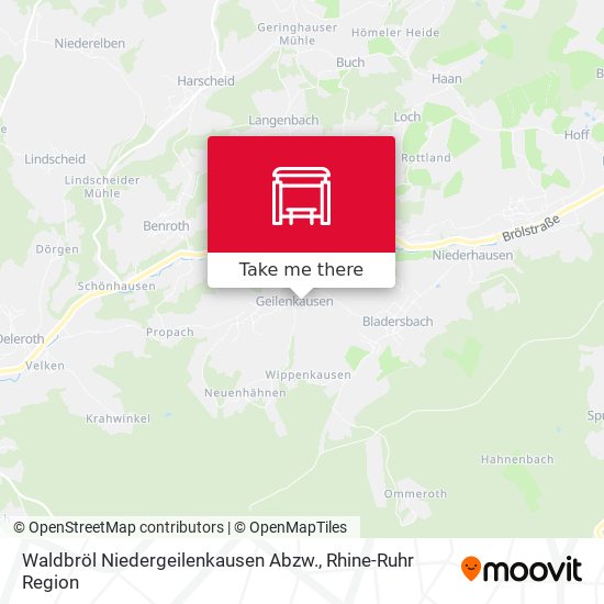 Waldbröl Niedergeilenkausen Abzw. map