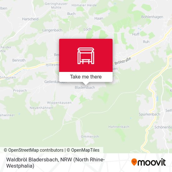 Карта Waldbröl Bladersbach