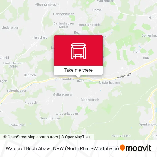 Waldbröl Bech Abzw. map
