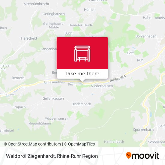 Waldbröl Ziegenhardt map