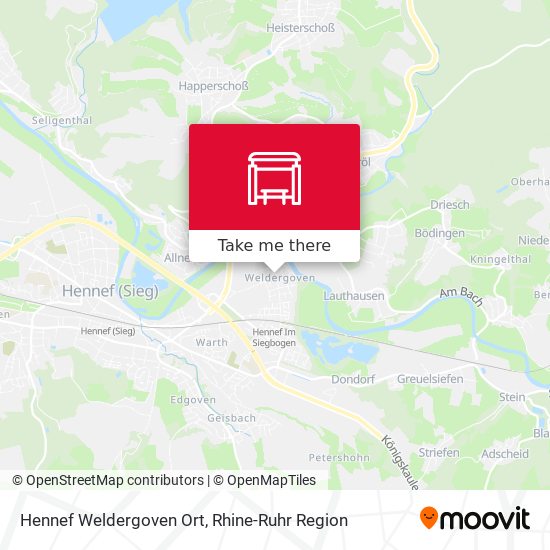 Hennef Weldergoven Ort map