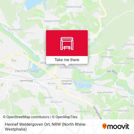 Карта Hennef Weldergoven Ort