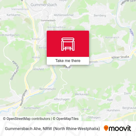 Gummersbach Ahe map