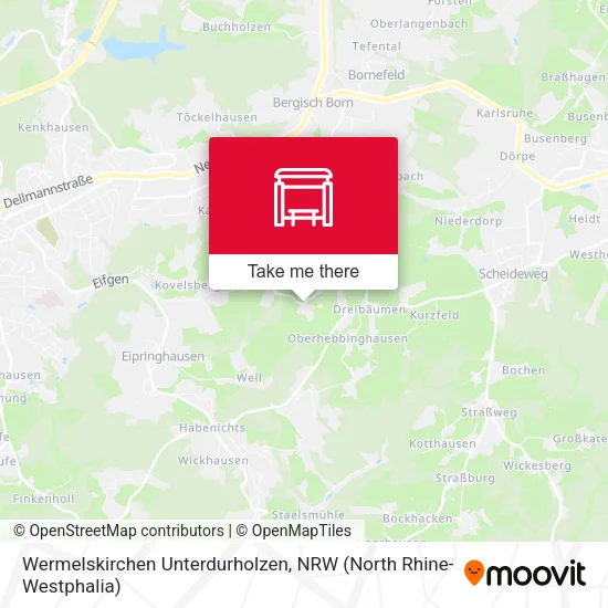 Карта Wermelskirchen Unterdurholzen