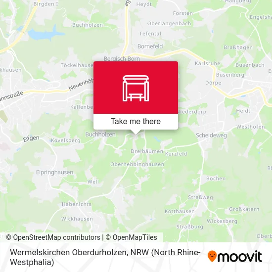 Wermelskirchen Oberdurholzen map