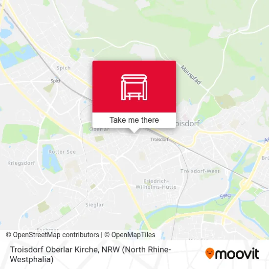 Troisdorf Oberlar Kirche map